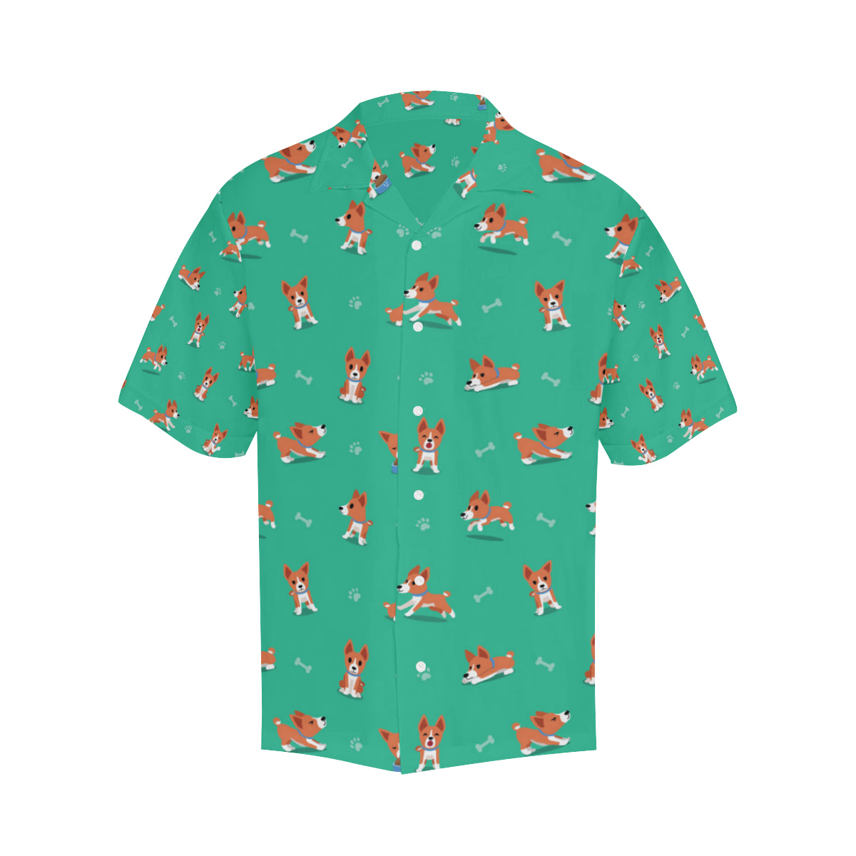 Basenji Pattern Print Design 02 Men's Hawaiian Shirt