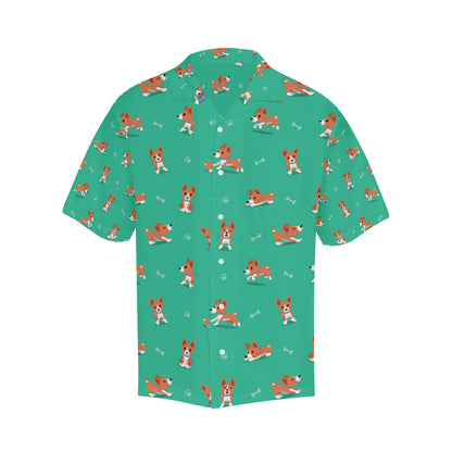 Basenji Pattern Print Design 02 Men's Hawaiian Shirt