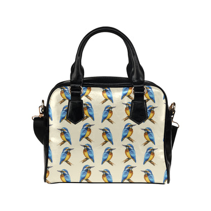 Kingfisher Pattern Print Design 01 Shoulder Handbag