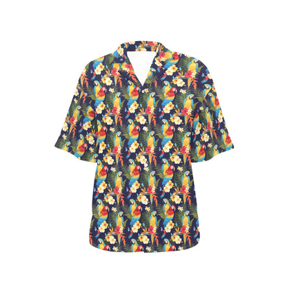 Parrot Themed Design Women's Hawaiian Shirt