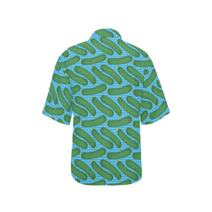 Zucchini Print Design LKS301 Women's Hawaiian Shirt