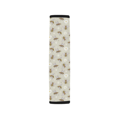 Bee Pattern Print Design 03 Car Seat Belt Cover