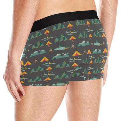 Camping Tent Pattern Print Design 03 Men's Boxer Briefs