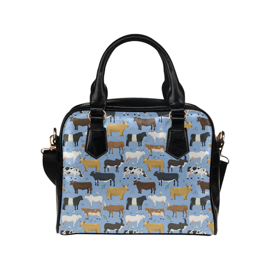 Cattle Pattern Print Design 02 Shoulder Handbag