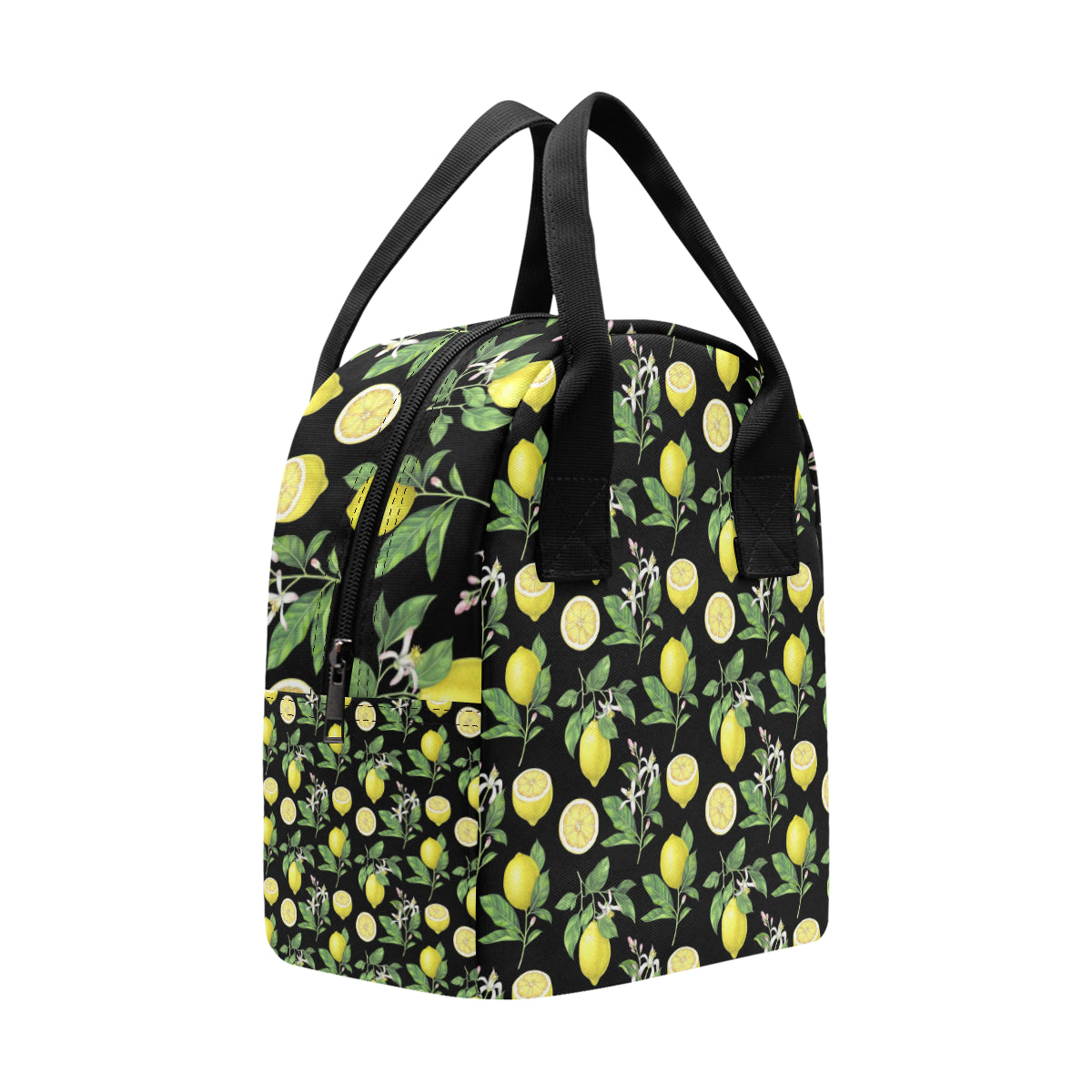 Lemon Pattern Print Design LM02 Insulated Lunch Bag