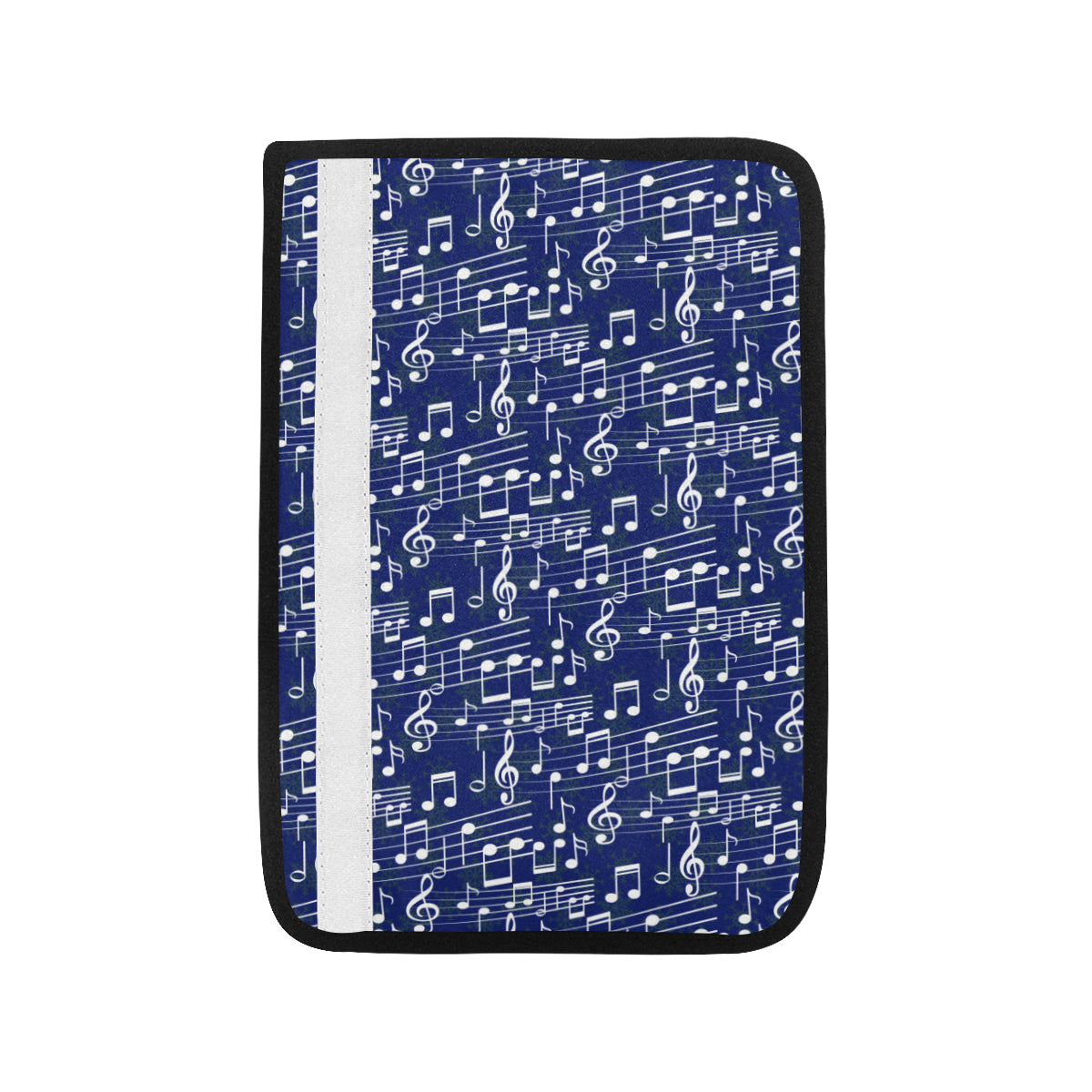 Music Note Blue Themed Print Car Seat Belt Cover