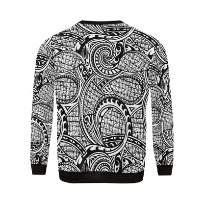 Polynesian Tribal Pattern Men Long Sleeve Sweatshirt