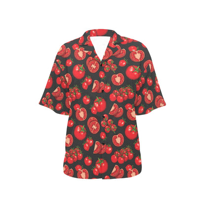 Tomato Print Design LKS303 Women's Hawaiian Shirt