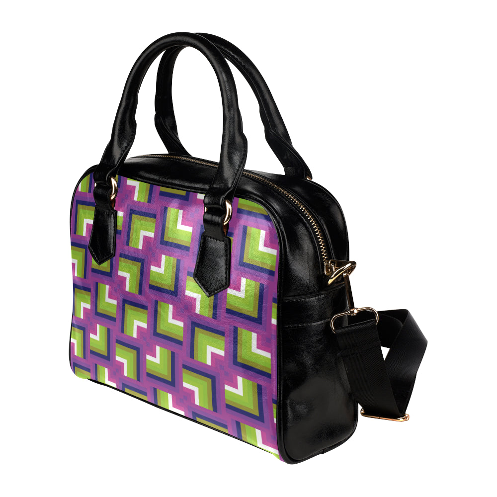 Optical illusion Pattern Print Design A05 Shoulder Handbag