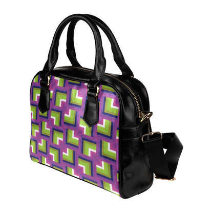 Optical illusion Pattern Print Design A05 Shoulder Handbag