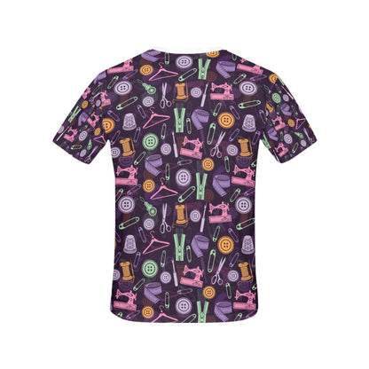 Sewing Equipment Print Design LKS306 Women's  T-shirt