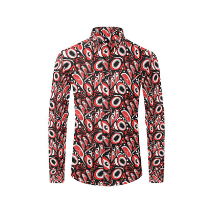 Totem Pole Texture Design Men's Long Sleeve Shirt