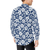 Hibiscus Pattern Print Design HB031 Men's Long Sleeve Shirt