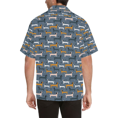 Dachshund Pattern Print Design 012 Men's Hawaiian Shirt