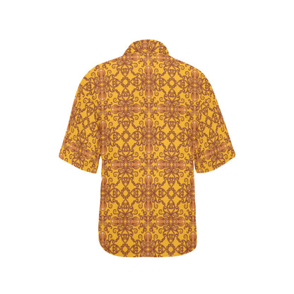 Octopus Background Design Print Women's Hawaiian Shirt