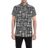 Polynesian Pattern Print Design A02 Men's Short Sleeve Button Up Shirt