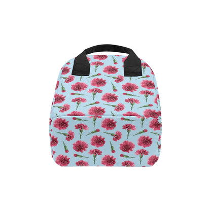 Carnations Pattern Print Design CN01 Insulated Lunch Bag