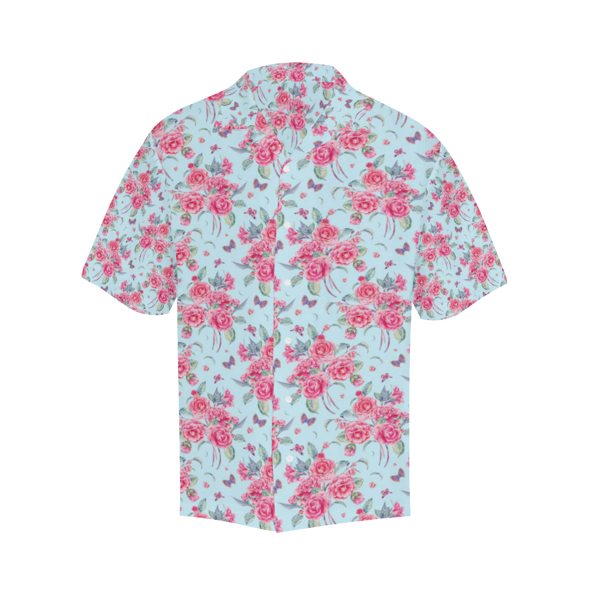 Camellia Pattern Print Design 01 Men's Hawaiian Shirt