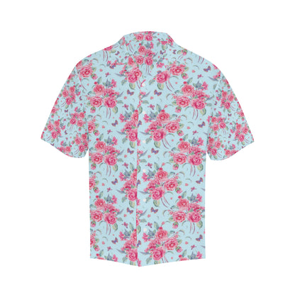 Camellia Pattern Print Design 01 Men's Hawaiian Shirt