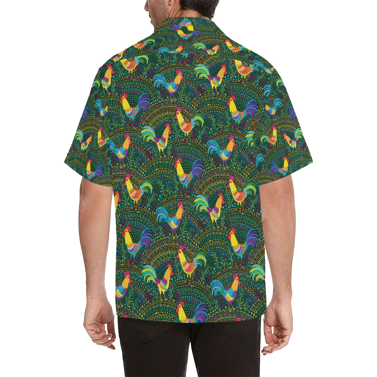Rooster Pattern Print Design A01 Men's Hawaiian Shirt