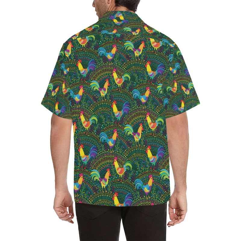 Rooster Pattern Print Design A01 Men's Hawaiian Shirt