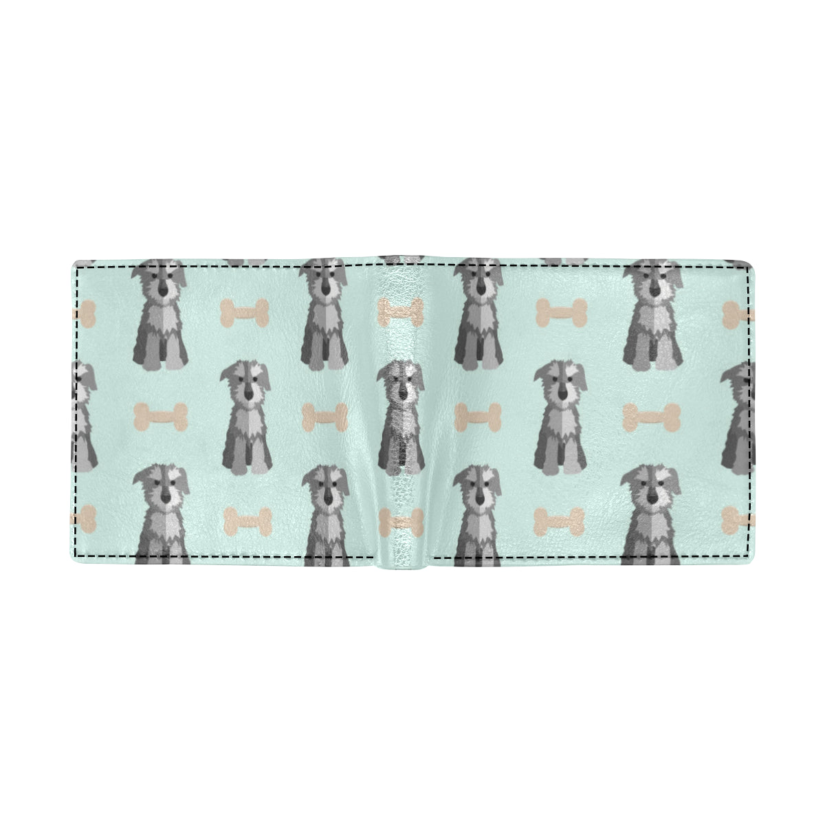 Schnauzers Pattern Print Design A03 Men's ID Card Wallet