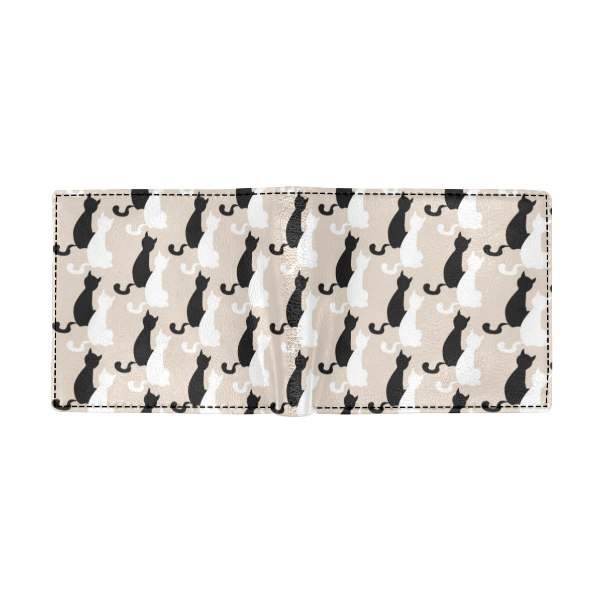 Cat Pattern Print Design 04 Men's ID Card Wallet