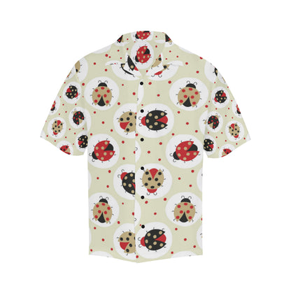Ladybug Pattern Print Design 03 Men's Hawaiian Shirt