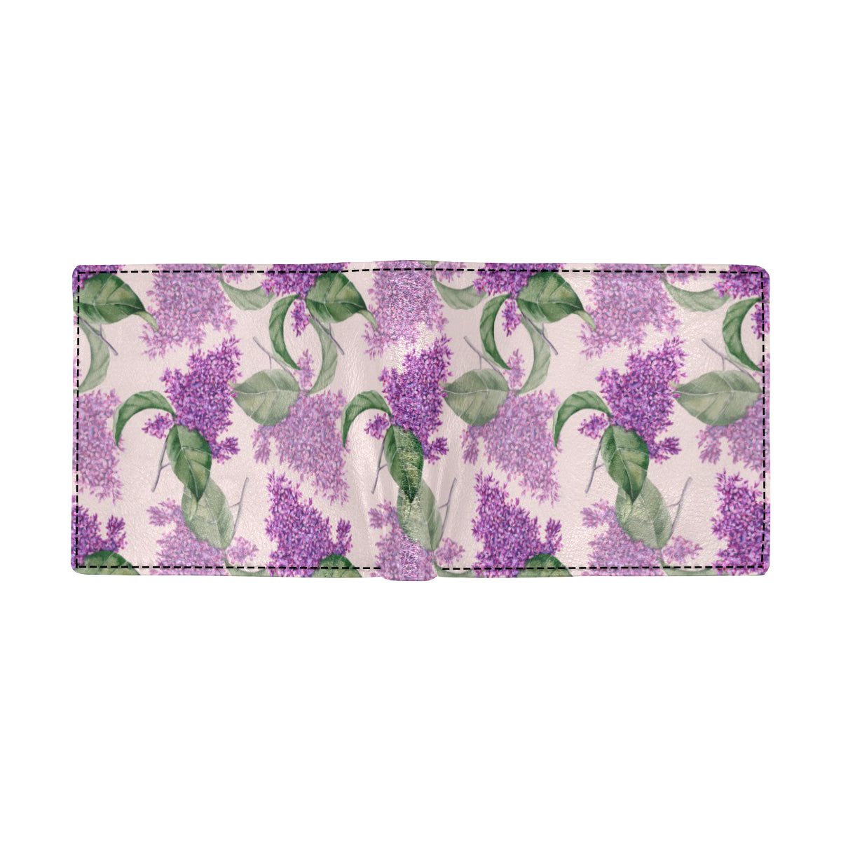 Lilac Pattern Print Design LI02 Men's ID Card Wallet