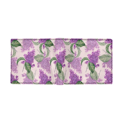 Lilac Pattern Print Design LI02 Men's ID Card Wallet