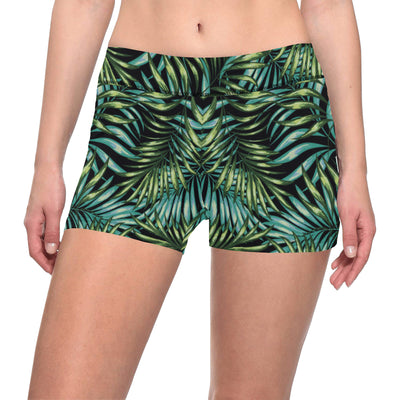 Tropical Flower Pattern Print Design TF08 Yoga Shorts