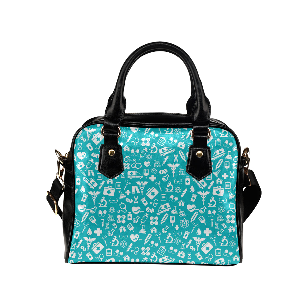 Medical Pattern Print Design 04 Shoulder Handbag
