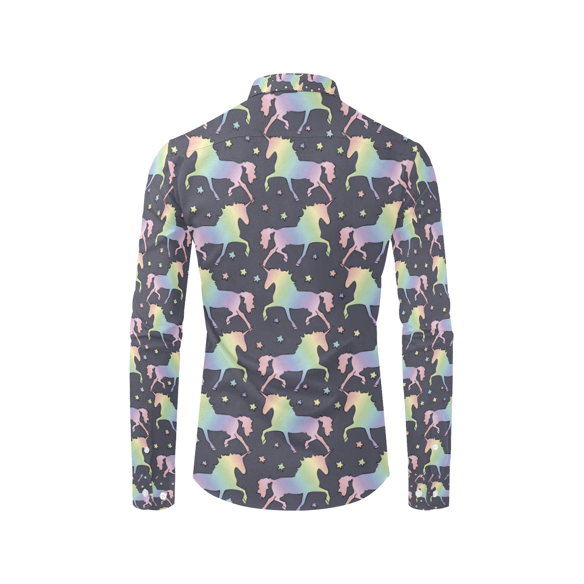 Rainbow Pattern Print Design A05 Men's Long Sleeve Shirt