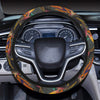 Bird Of Paradise Pattern Print Design 01 Steering Wheel Cover with Elastic Edge