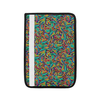 Psychedelic Trippy Floral Design Car Seat Belt Cover