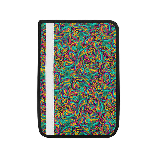 Psychedelic Trippy Floral Design Car Seat Belt Cover