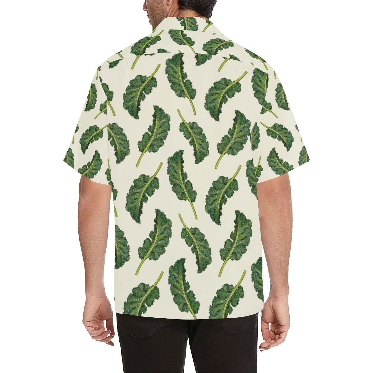 Kale Pattern Print Design 03 Men's Hawaiian Shirt