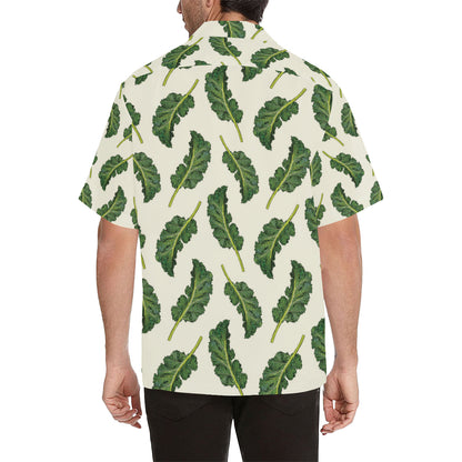Kale Pattern Print Design 03 Men's Hawaiian Shirt