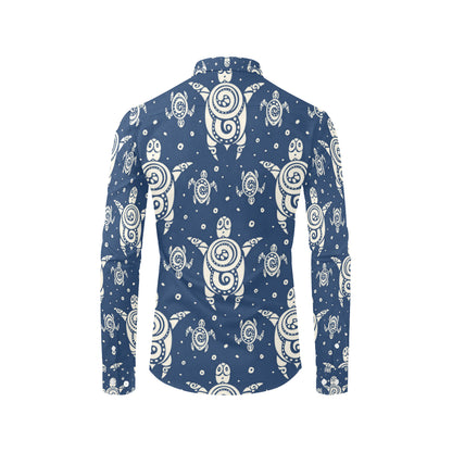 Sea Turtle Tribal Men's Long Sleeve Shirt