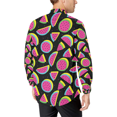 Watermelon Pattern Print Design WM07 Men's Long Sleeve Shirt