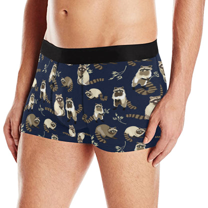 Raccoon Pattern Print Design A06 Men's Boxer Briefs