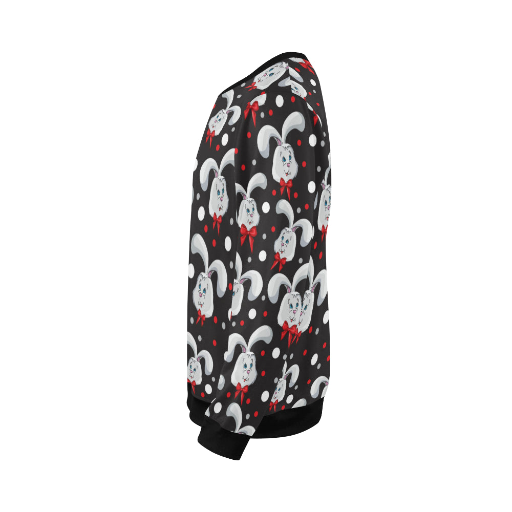Rabbit Pattern Print Design RB012 Men Long Sleeve Sweatshirt
