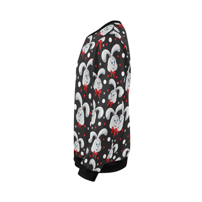 Rabbit Pattern Print Design RB012 Men Long Sleeve Sweatshirt