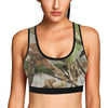 Camo Realistic Tree Forest Print Sports Bra