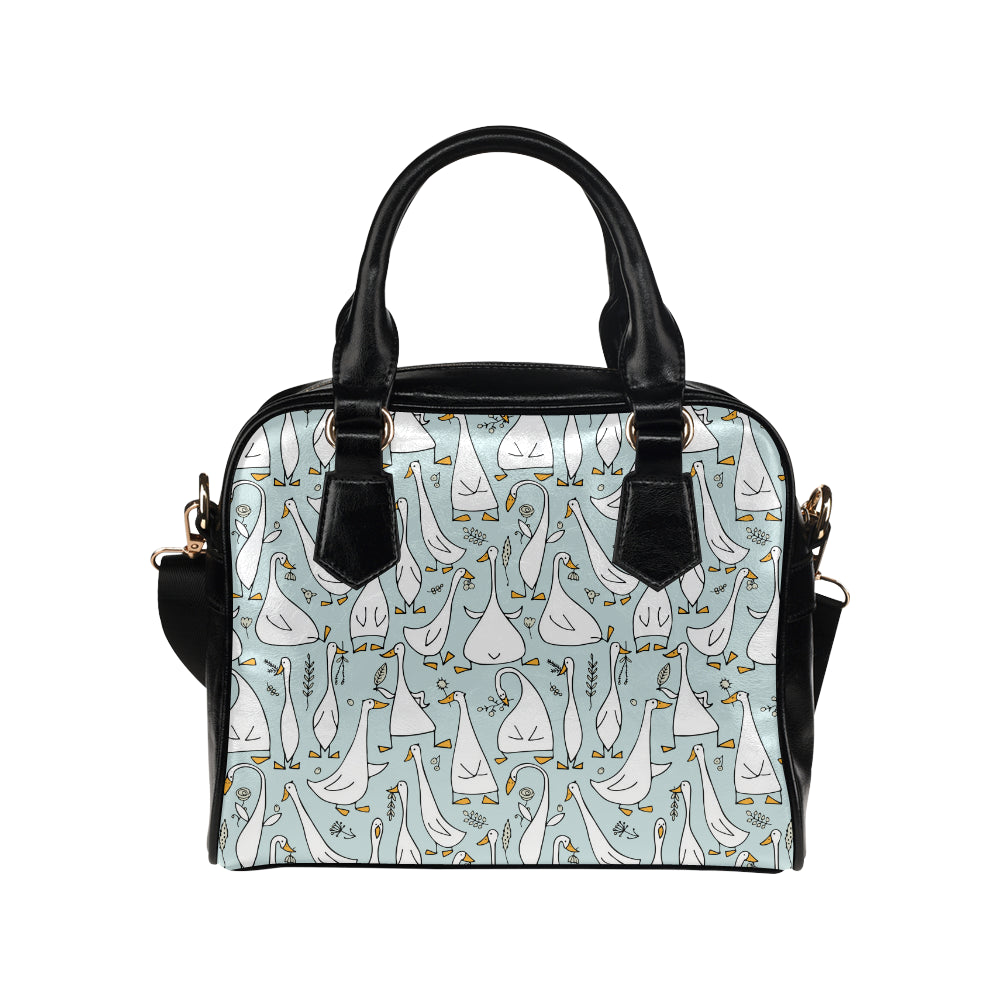 Goose Pattern Print Design 03 Shoulder Handbag