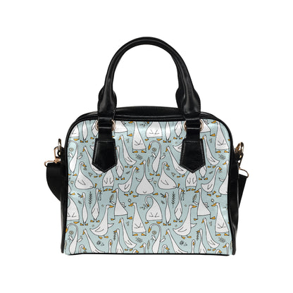 Goose Pattern Print Design 03 Shoulder Handbag