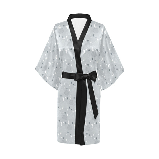 Cloud  Pattern Print Design 04 Women's Short Kimono