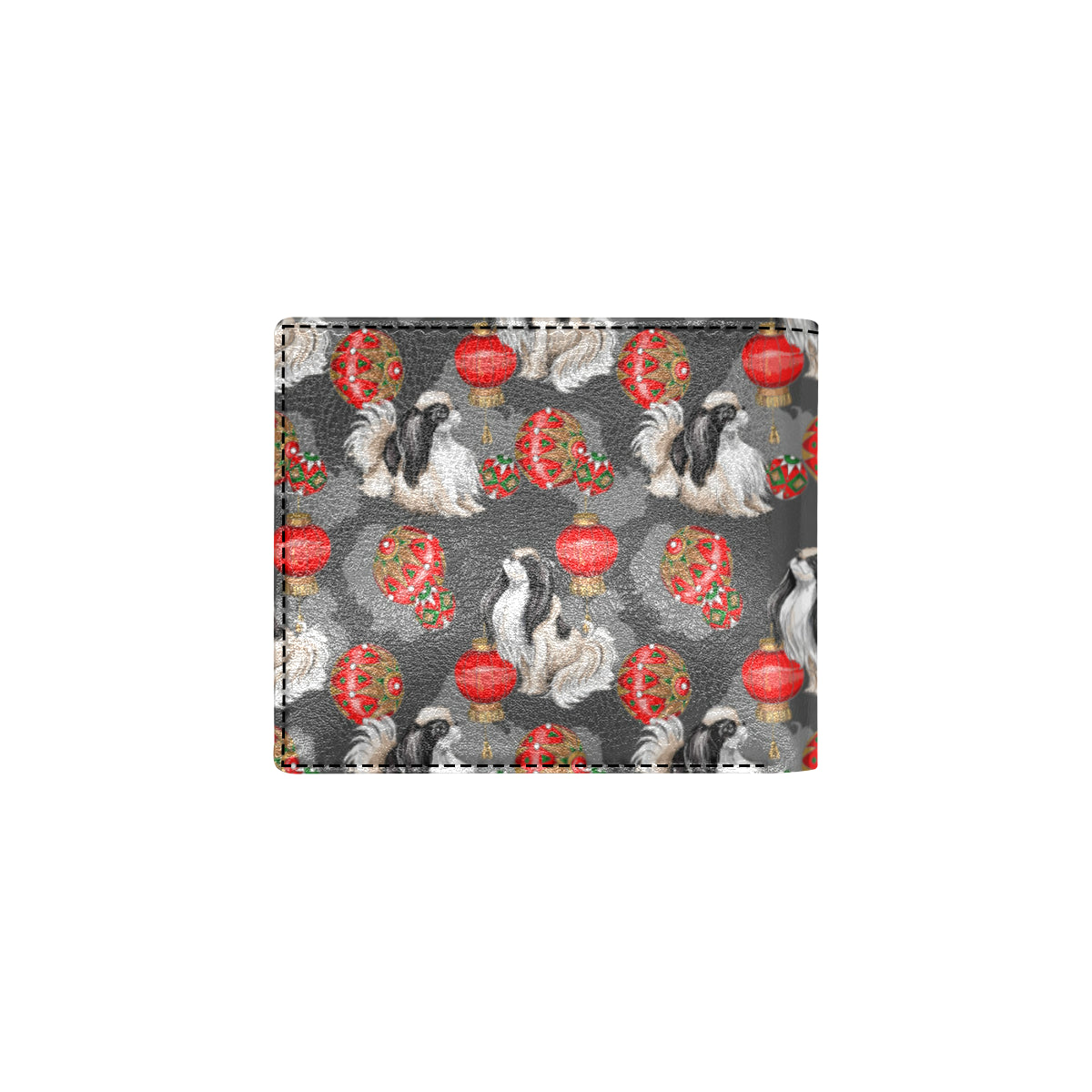 Japanese Chin Pattern Print Design 02 Men's ID Card Wallet