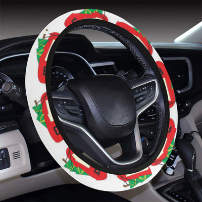 Camper Camping Ugly Christmas Design Print Steering Wheel Cover with Elastic Edge