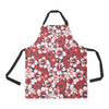 Red Hibiscus Pattern Print Design HB01 Apron with Pocket